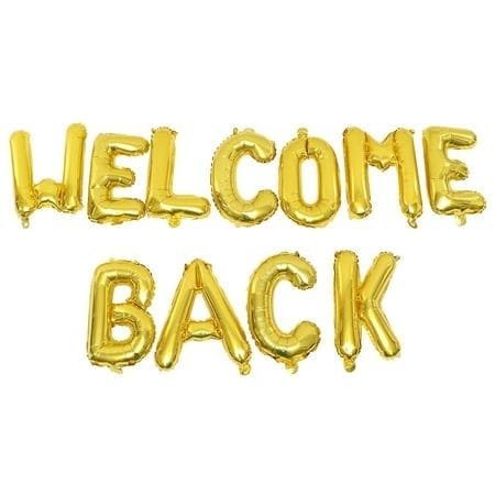 Welcome Back Gold Banner