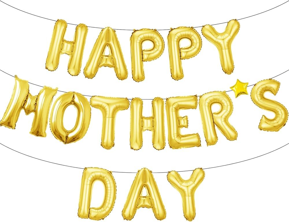Happy Mothers Day balloons banner