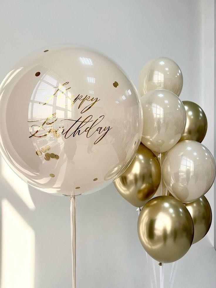Double Stuff Birthday Balloons Bouquet