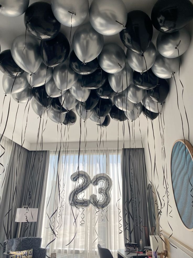 23th Birthday Balloons Setup
