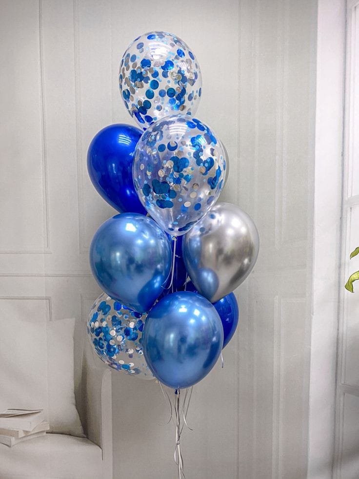 Blue Theme Balloons Bouquet