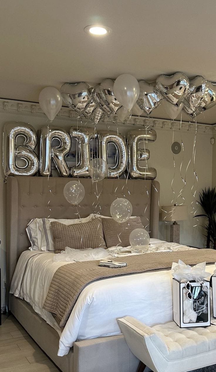 Silver Bride Room Decor
