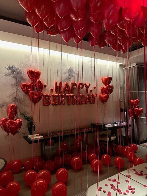 Red Theme Birthday Decor