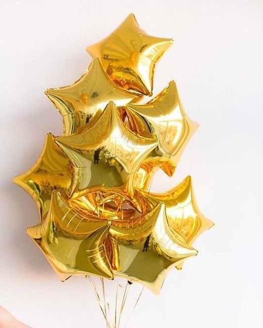 Gold Star Balloons Bouquet